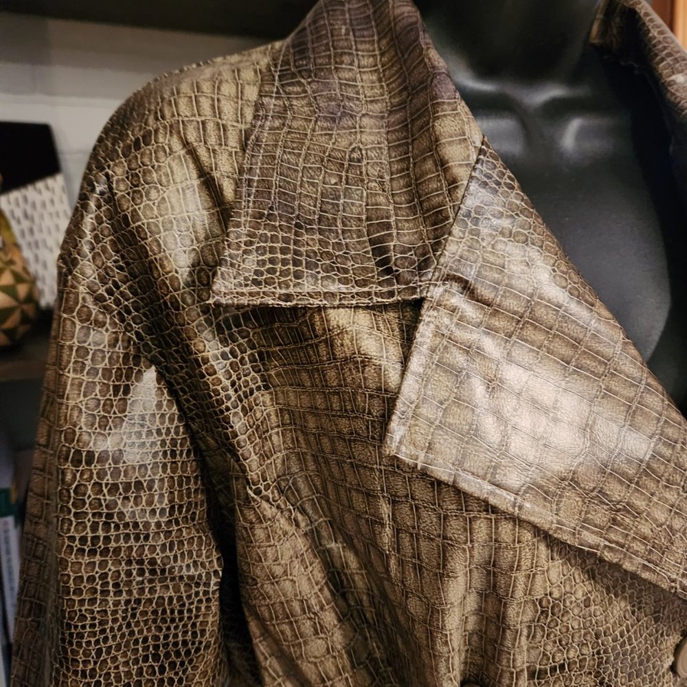 .Snake Print Raincoat/Spring Coat by Beware! - Picture 3 of 4